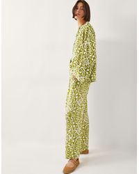Monsoon - Trinny Hand-screen Print Shirt Green - Lyst