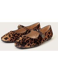 Monsoon - Leopard Print Mary Jane Flats Multi - Lyst