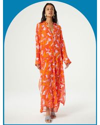 Monsoon - Fabienne Chapot Print Shirt Dress Orange - Lyst