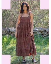 Monsoon - Lyrical Sisters Vidhi Print Maxi Dress Brown - Lyst