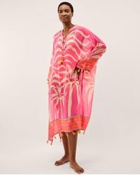 Monsoon - Paloma Palm Print Midi Kaftan - Lyst