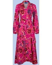 Monsoon - Crās Floral Wrap Dress Pink - Lyst