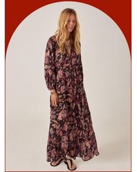 Monsoon - Maison Hotel Louise Paisley Print Maxi Dress Black - Lyst