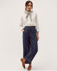 Monsoon - Harper Short Wide Leg Jeans - Lyst