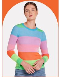 Monsoon - Wispr Stripe Crew Neck Jumper Multi - Lyst