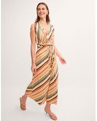 Monsoon - Tola Stripe Jersey Midi Dress - Lyst