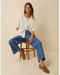 Monsoon - Harper Short Wide Leg Jeans - Lyst