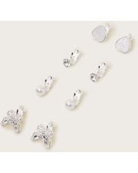 Monsoon - 4-pack Bridesmaid Pearl Clip-on Earrings - Lyst