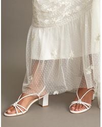 Monsoon - Strappy Block Heel Sandals Ivory - Lyst