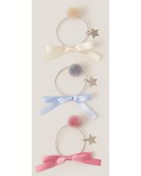 Monsoon - 3-pack Pom Bow Hair Bands - Lyst