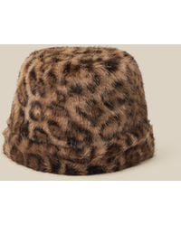 Monsoon - Niya Leopard Print Faux Fur Hat - Lyst