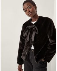 Monsoon - Farah Bow Faux Fur Jacket - Lyst
