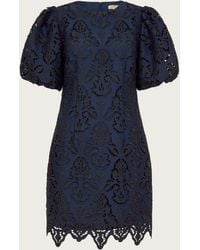Monsoon - Lila Lace Tunic Mini Dress Blue - Lyst