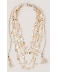 Monsoon - Mother Of Pearl Tassel Layered Necklace - Lyst
