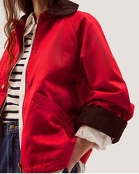Monsoon - Riley Barn Jacket Red - Lyst