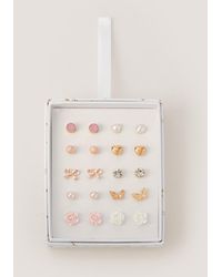 Monsoon - 10-pack Heart Stud Earrings - Lyst