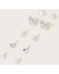 Monsoon - 5-pack Bridesmaid Pearl Stud Earrings - Lyst