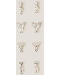 Monsoon - 4-pack Bridesmaid Pearl Clip-on Earrings - Lyst
