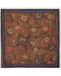 Monsoon - Women's Brown Silk Floral Print Princella Square Scarf, Size: 64x64cm - Lyst