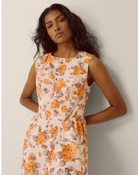 Monsoon - Lori Sleeveless Floral Midi Dress - Lyst