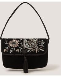 Monsoon - Osha Embroidered Velvet Shoulder Bag - Lyst