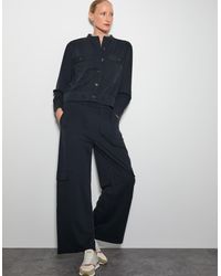 Monsoon - Una Wide Leg Utility Trousers Grey - Lyst