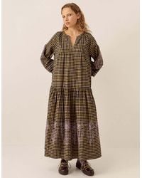 Monsoon - East Dilly Gingham Cotton Dress Multi - Lyst