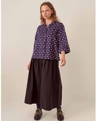 Monsoon - East Rosie Cotton Twill Trousers Grey - Lyst