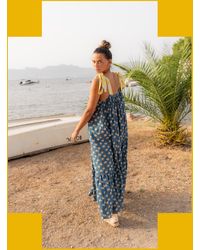 Monsoon - Pitusa Sleeveless Block Print Maxi Dress - Lyst