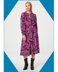 Monsoon - Fabienne Chapot Floral Midi Shirt Dress Purple - Lyst