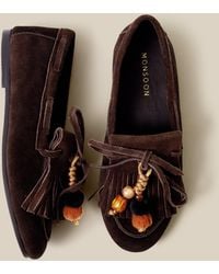Monsoon - Tabitha Suede Moccasin Loafers Brown - Lyst