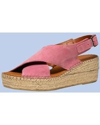 Monsoon - Shoe The Bear Suede Wedges Pink - Lyst