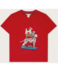 Monsoon - Dog Skateboard T-shirt Red - Lyst