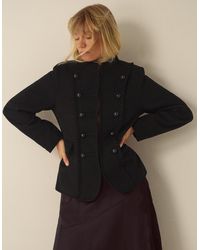 Monsoon - Mallory Military Jacket Black - Lyst