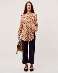 Monsoon - Olive Floral Print Blouse Ivory - Lyst