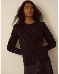 Monsoon - Faye Button Cardigan Black - Lyst