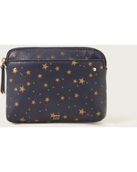 Monsoon - Star Print Large Leather Pouch - Lyst