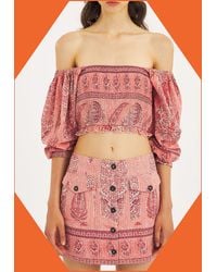 Monsoon - Antik Batik Tajara Paisley Quilted Mini Skirt Orange - Lyst