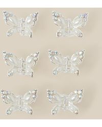 Monsoon - 6-pack Bridesmaid Butterfly Claw Clips Silver - Lyst