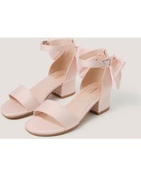 Monsoon - Two-part Bow Heels Pink - Lyst