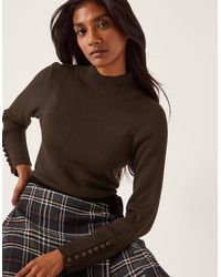 Monsoon - Ruby Ribbed Polo Neck Jumper - Lyst