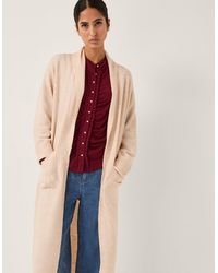Monsoon - Sacha Longline Cardigan Camel - Lyst