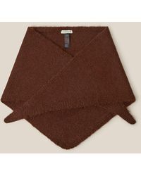 Monsoon - Taya Large Knitted Triangle Scarf Cognac - Lyst