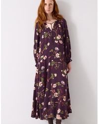 Monsoon - East Adelle Floral Print Maxi Dress Red - Lyst