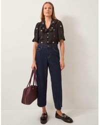 Monsoon - Dina Darted Barrel Jeans Blue - Lyst