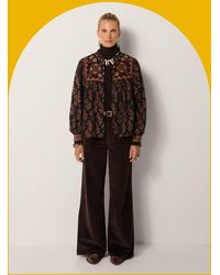 Monsoon - Maison Hotel Scarlet Mix Print Blouse Black - Lyst