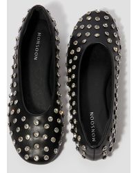 Monsoon - Julia Jewel Ballet Flats Black - Lyst