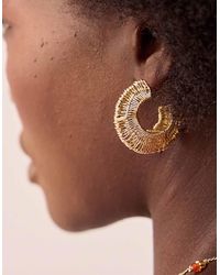 Monsoon - Gas Bijoux Woven Gold-plated Hoop Earrings - Lyst