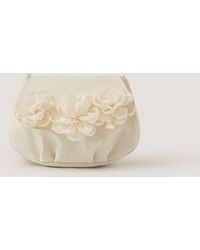 Monsoon - Corsage Satin Bag Ivory - Lyst