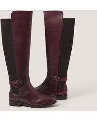 Monsoon - Milly Leather Knee High Boots Red - Lyst